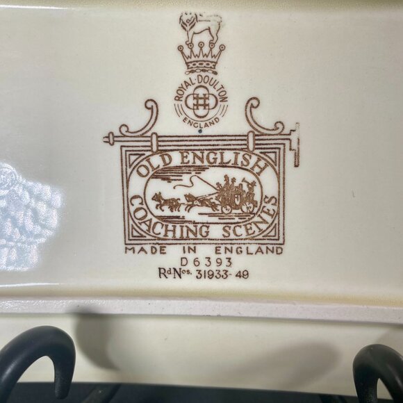 Royal Doulton Old England Decorative Plate, Made in the 40's, D 6393, - Picture 4 of 11
